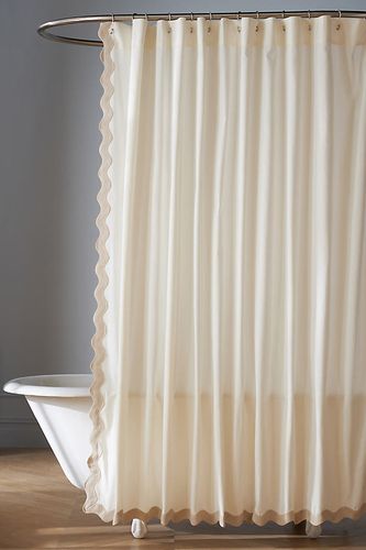 Rideau de douche en coton festonné en chez Anthropologie - Maeve - Modalova