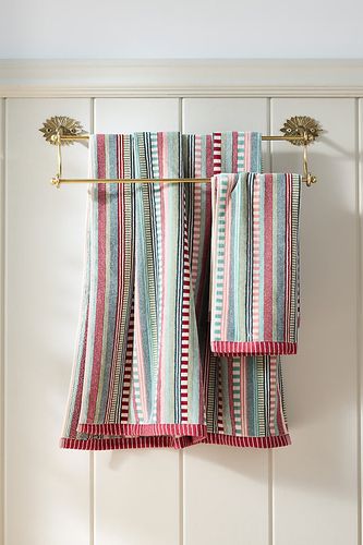 Collection de serviettes tissées à rayures s 100% coton chez - Anthropologie - Modalova