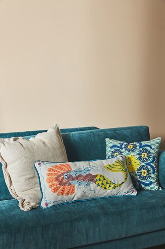 Luxe Linen Blend Cushion en White taille: 18" sq chez - Anthropologie - Modalova