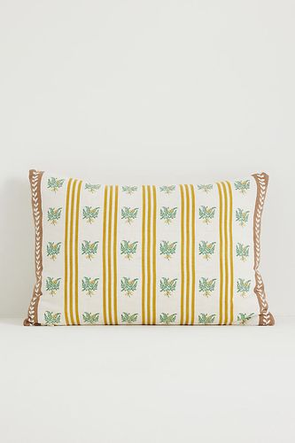 Coussin Tess en coton-lin en Yellow taille: 14" x 30" chez - Anthropologie - Modalova