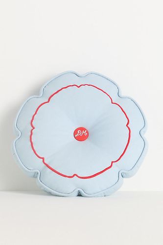 Coussin rond en coton brodé en chez Anthropologie - Damson Madder - Modalova