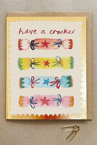 Carte de Noël Have a Cracker chez Anthropologie - Poet & Painter - Modalova
