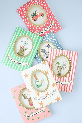 Cartes de Noël encadrées , paquet de 6 chez Anthropologie - Poet & Painter - Modalova