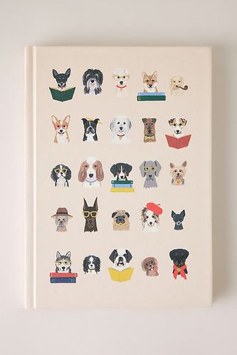 Journal à couverture rigide Chiens Studieux en Green chez Anthropologie - Rifle Paper Co. - Modalova