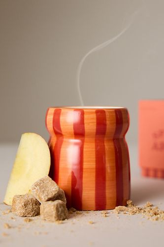 Bougie en céramique rayée pomme épicée Cabana en chez Anthropologie - Paddywax - Modalova
