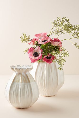 Vase Lotus Pod en White taille: L chez - Anthropologie - Modalova