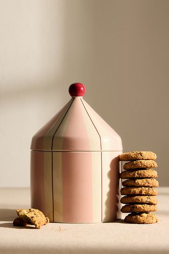 Pot avec couvercle Cimmi peint à la main en Pink chez - Anthropologie - Modalova