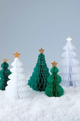 Sapins de Noël 3D en nid d'abeille chez Anthropologie - Meri Meri - Modalova