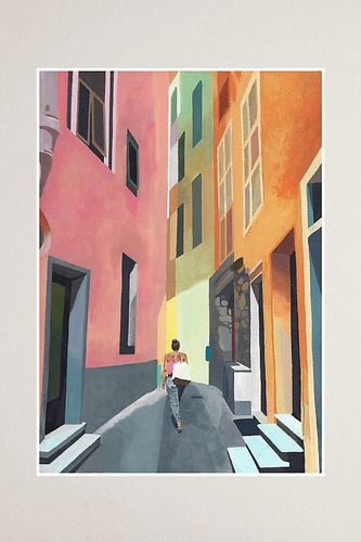 Impression d'art Strolling Vernazza par Sean Troth chez - Anthropologie - Modalova
