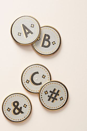 Dessous de Verre Margot Monogrammé à Motifs taille: Z chez - Anthropologie - Modalova