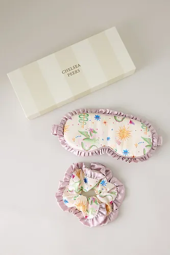 Ensemble cadeau masque de sommeil et chouchou en soie pure Dragon mythique chez Anthropologie - Chelsea Peers - Modalova