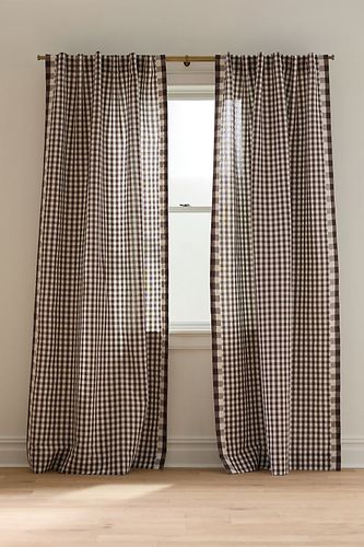 Gingham Curtain en Brown taille: 50" x 108" chez - Anthropologie - Modalova