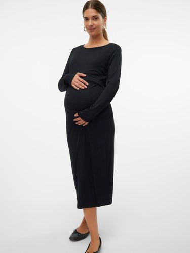 Robe Midi Tight Fit Col Rond - MAMA.LICIOUS - Modalova