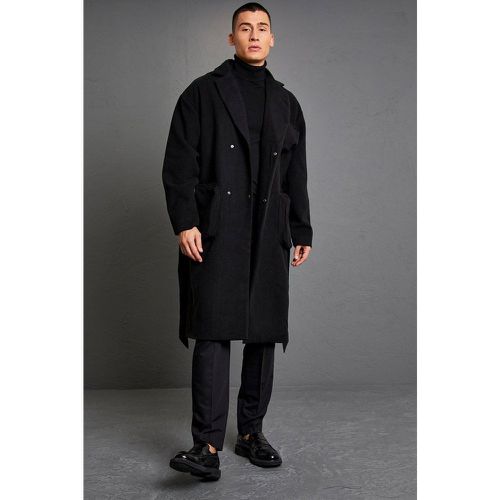 Manteau long style utilitaire avec ceinture - Boohooman - Modalova