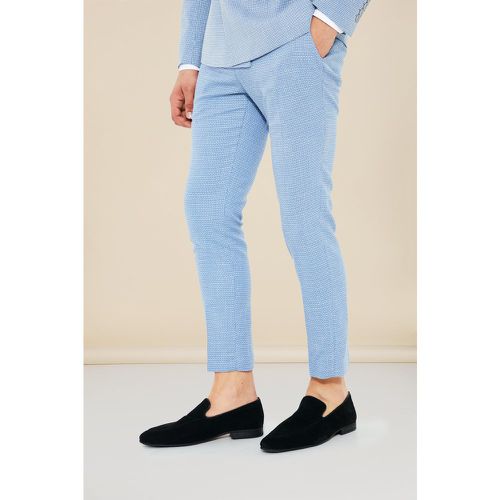 Pantalon de costume court texturé - Boohooman - Modalova