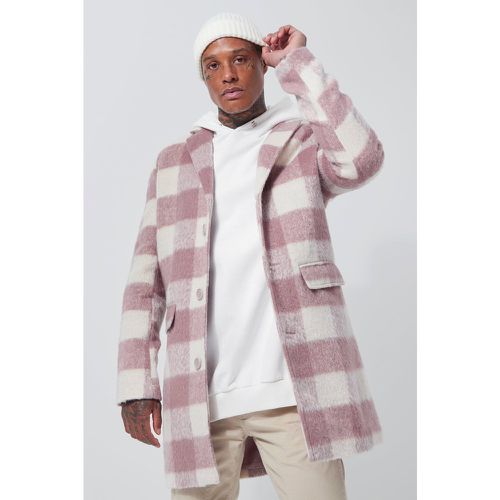 Manteau effet laine à carreaux - Boohooman - Modalova