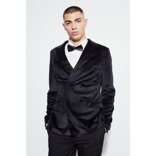 Veste de costume cintrée en velours - Boohooman - Modalova
