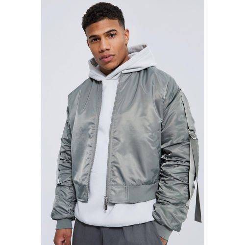 Bomber ample en nylon homme - Boohooman - Modalova