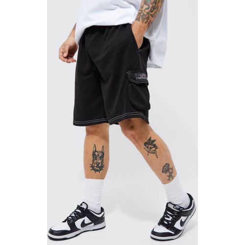 Short cargo oversize en jersey - Boohooman - Modalova
