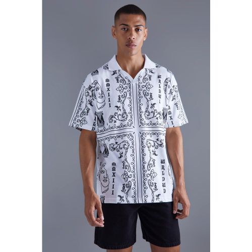 Polo oversize imprimé - Boohooman - Modalova