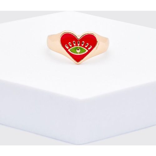 Chevalière cœur - - S/M - Boohooman - Modalova