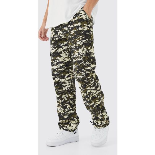 Pantalon cargo large à imprimé camouflage - Boohooman - Modalova