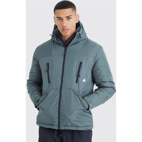 Veste oversize imperméable matelassée - Boohooman - Modalova