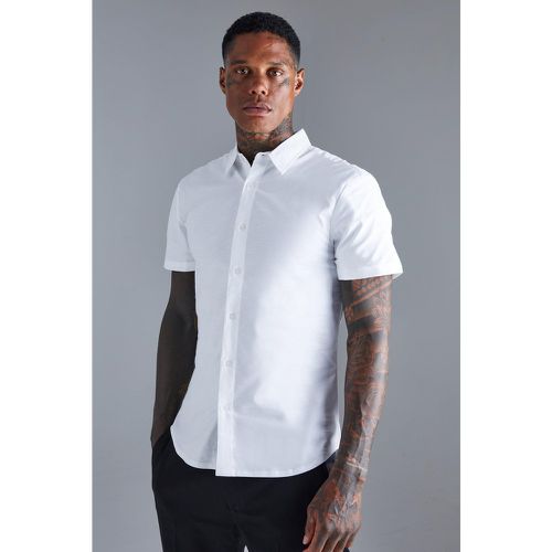 Chemise slim à manches courtes - Boohooman - Modalova