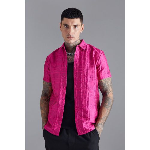 Chemise texturée à carreaux - Boohooman - Modalova