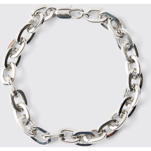 Chunky Metal Chain Bracelet In Silver - Boohooman - Modalova