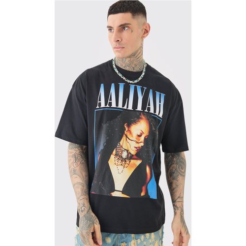 Tall Aaliyah License T-shirt Black - Boohooman - Modalova
