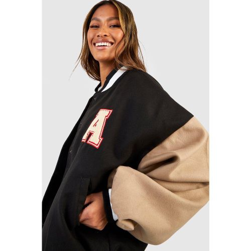 Veste Oversize Style Universitaire "A" - boohoo - Modalova
