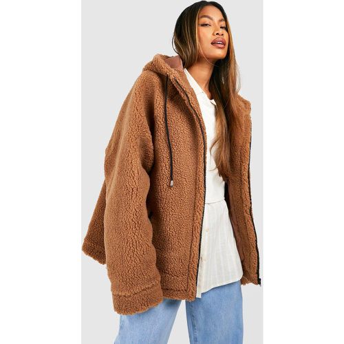 Manteau Oversize En Fausse Fourrure - boohoo - Modalova