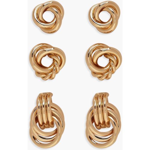 Lot De Boucles D'Oreilles Torsadées - Taille Unique - boohoo - Modalova