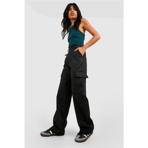 Pantalon Cargo Droit Taille Haute - boohoo - Modalova