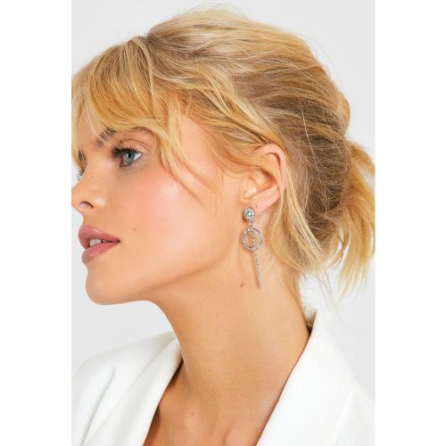 Boucles D'Oreilles Pendantes Strassées - - boohoo - Modalova