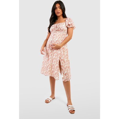 Maternité - Robe De Grossesse Patineuse Fleurie - boohoo - Modalova