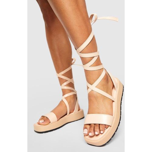 Sandales Nouées À Plateforme - boohoo - Modalova
