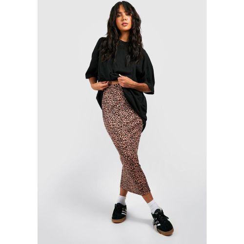 Jupe Mi-Longue Léopard - boohoo - Modalova