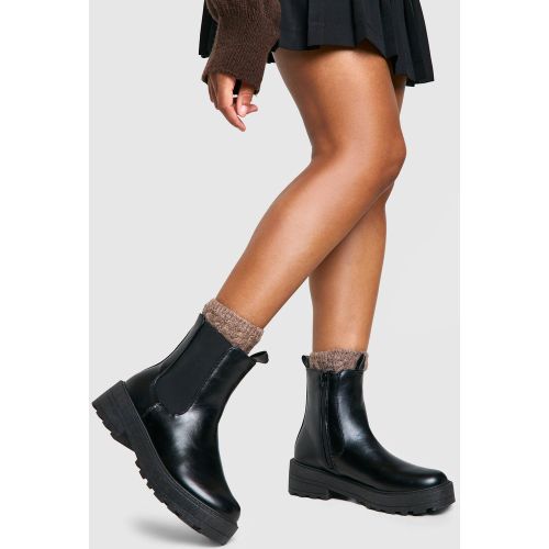 Bottines Chelsea Plateformes - Pointure Large - boohoo - Modalova