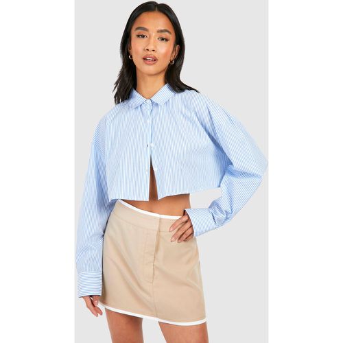 Petite" - Chemise Courte Rayée - boohoo - Modalova