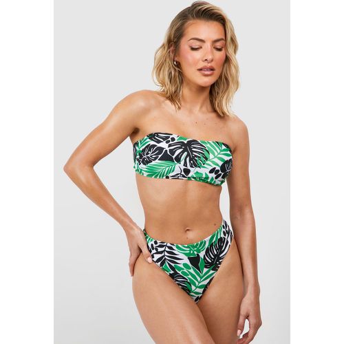 Bikini Bandeau Tropical - boohoo - Modalova