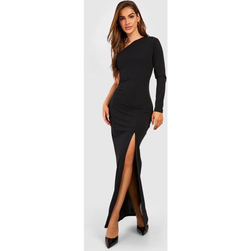 Robe Longue Fendue À Manche Unique - boohoo - Modalova