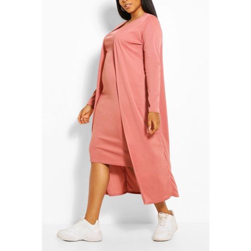 Grande Taille - Robe Kimono Mi Longue - boohoo - Modalova