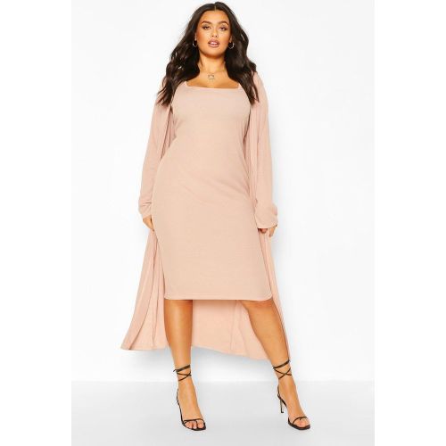 Grande Taille - Robe Kimono Mi Longue - boohoo - Modalova