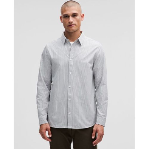 – Chemise à manches longues New Venture coupe classiques – Blanc/Gris/É – Taille L - lululemon - Modalova