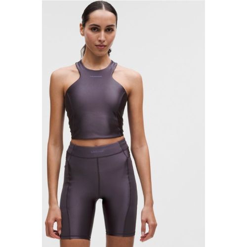 “ DÃ©bardeur Satin Shine Maintien moyen, bonnets B/C Wordmarks â€“ Violet/Violet â€“ Taille 12 - lululemon - Modalova