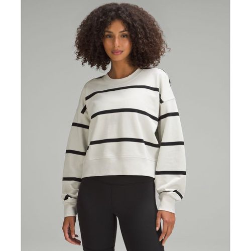 – Sweat à col rond court Perfectly Oversized Stripes – Noir – Taille 0 - lululemon - Modalova