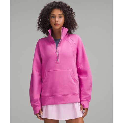 – Sweat demi-zippé Scuba Oversized à col cheminée Longs – Rose – Taille M/L - lululemon - Modalova