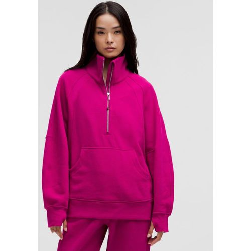 – Sweat demi-zippé Scuba Oversized à col cheminée Longs – Violet – Taille M/L - lululemon - Modalova